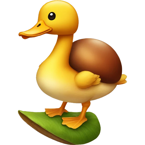 Mushroom riding a duck emoji