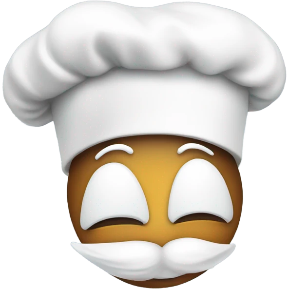 Kiss face emoji with chef hat emoji