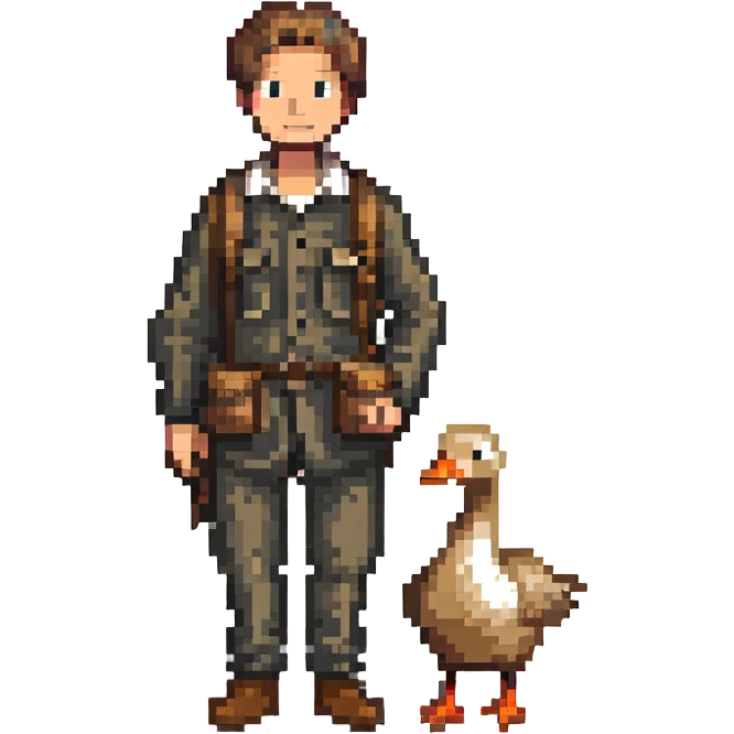 man with goose emoji