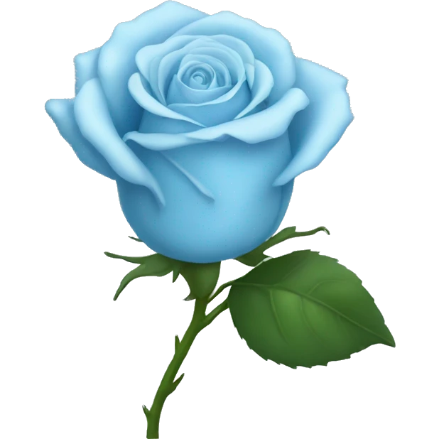 Light blue rose flower emoji