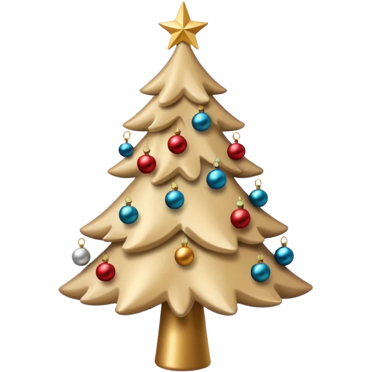 Beige Christmas tree emoji