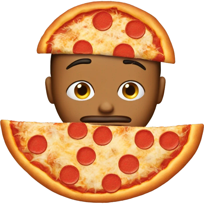 Guy made out of pizza emoji