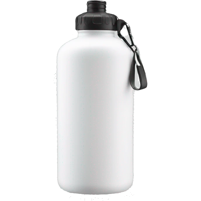 white water bottle with handle strap emoji