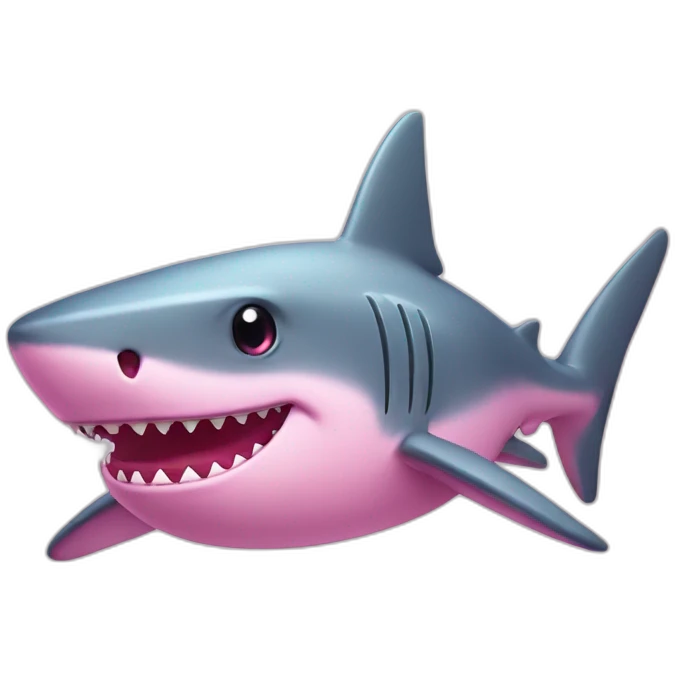 pink shark emoji