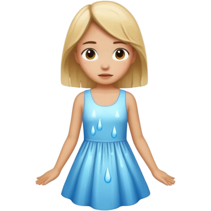 Girl being leaky emoji