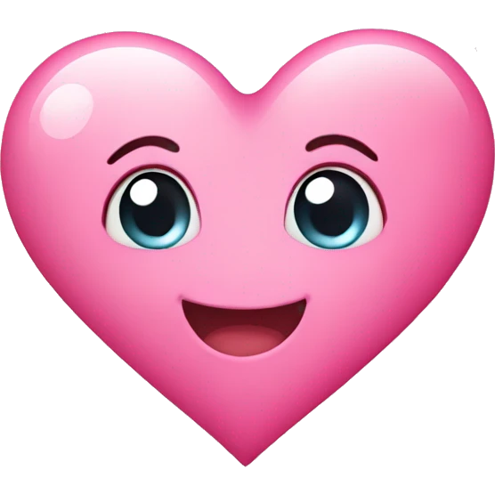 Cute pink heart  emoji