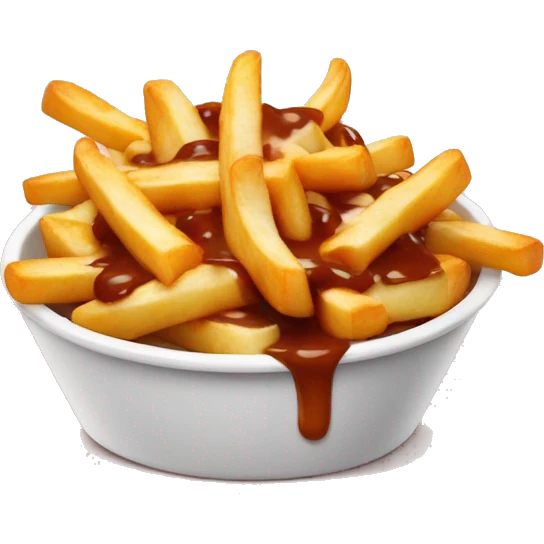 Poutine qui mange des pâtes  emoji