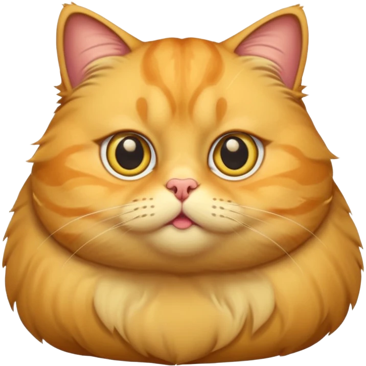 fat yellow cat emoji