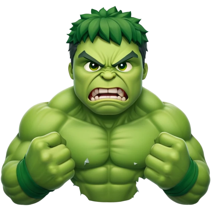 angry Hulk smashing with fists emoji