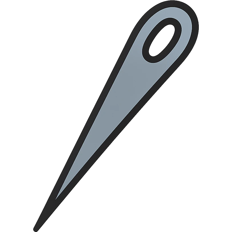 gray needle icon, color outline style emoji
