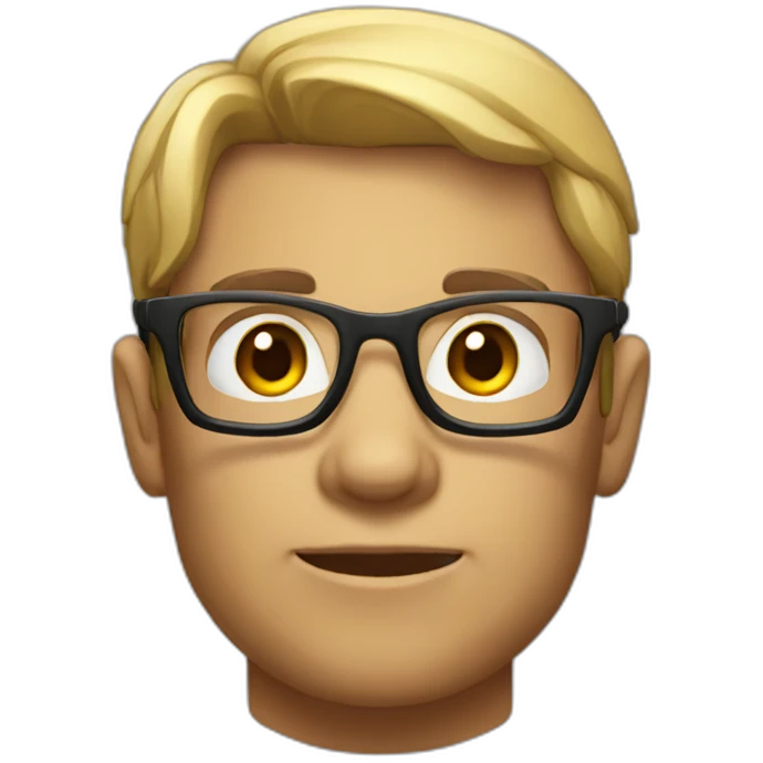Buff-developer-with-glasses emoji