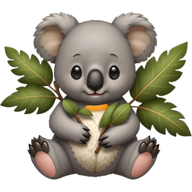 KOALA IN CHANGE WITH LEAVES emoji