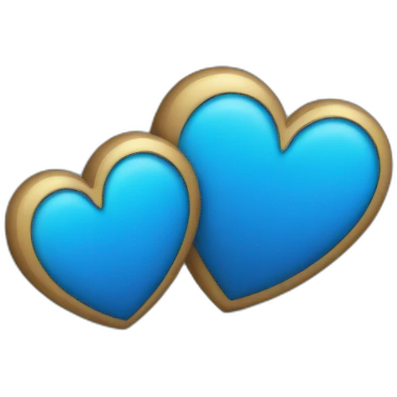 Blue and black heart  emoji