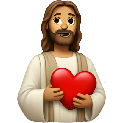 Jesus with heart emoji