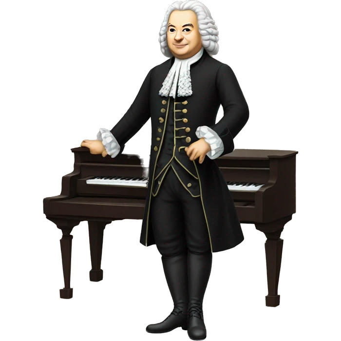 johann sebastian bach standing on his feet emoji