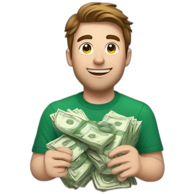 Mrbeast with money emoji