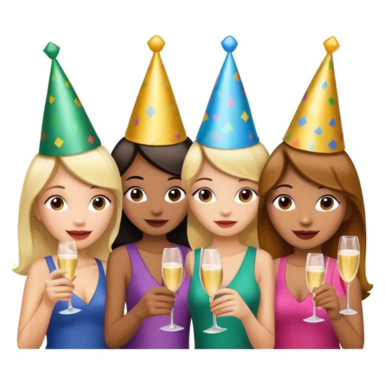 girls celebrating  emoji