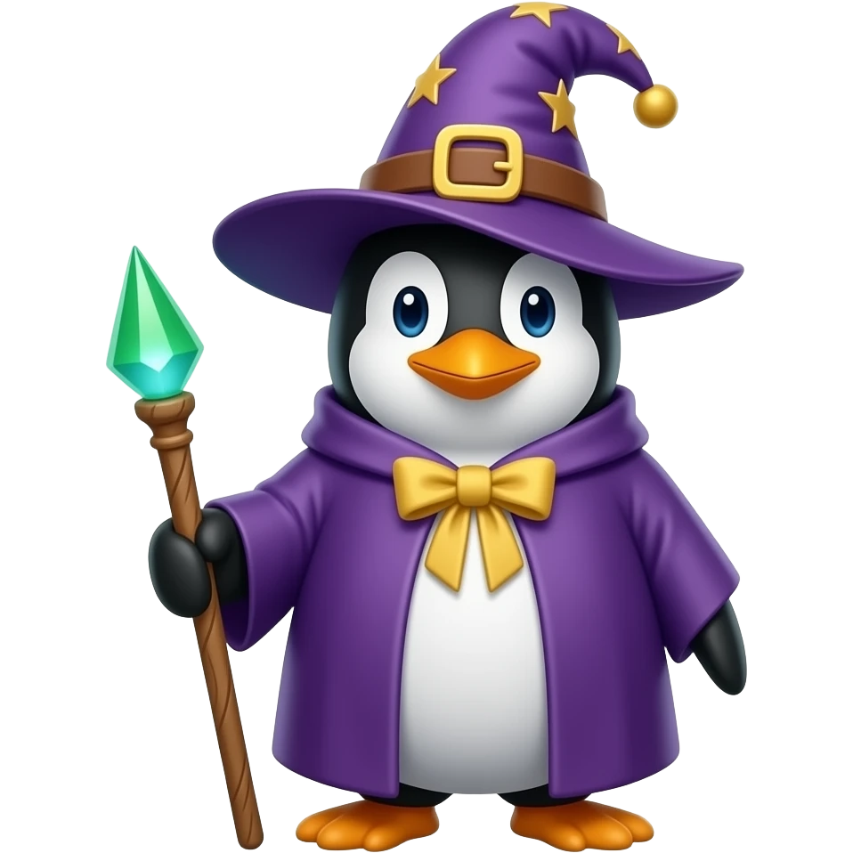 Penguin Wizard emoji