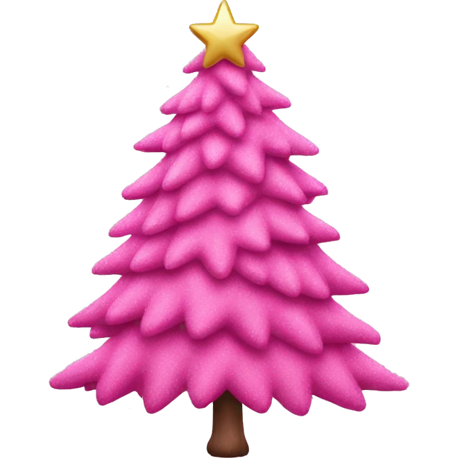 Pink Christmas tree emoji