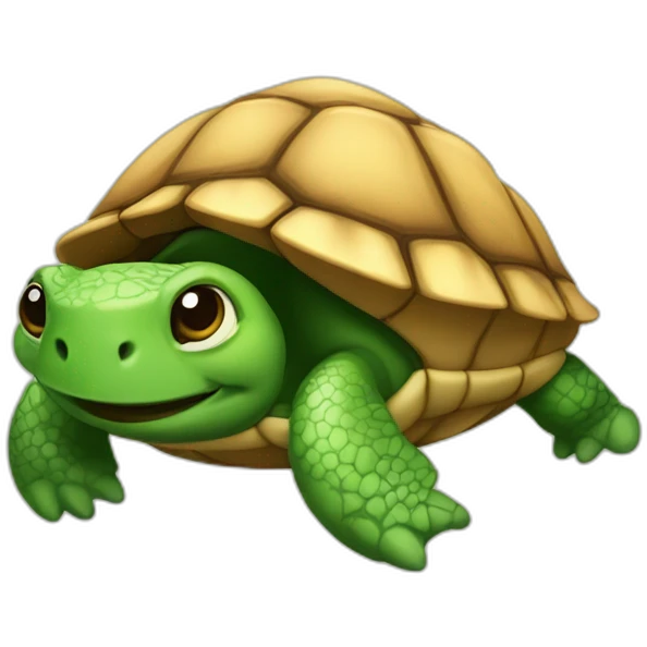 Tortue avec des cheveux emoji