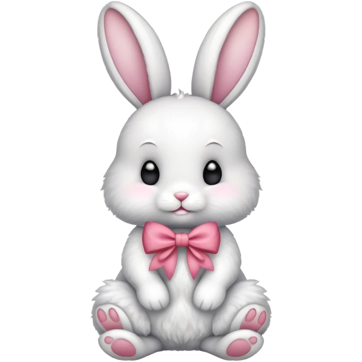 Bunny having a bow emoji