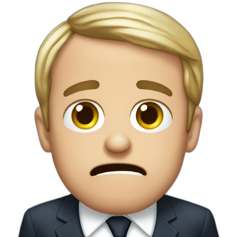 Emmanuel macron crying emoji