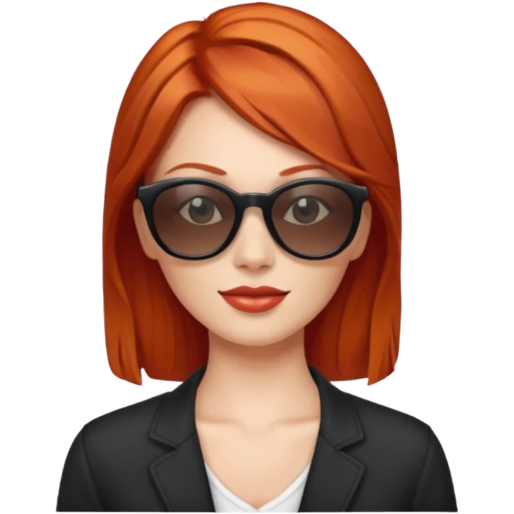 red head woman wearing sunglasses emoji