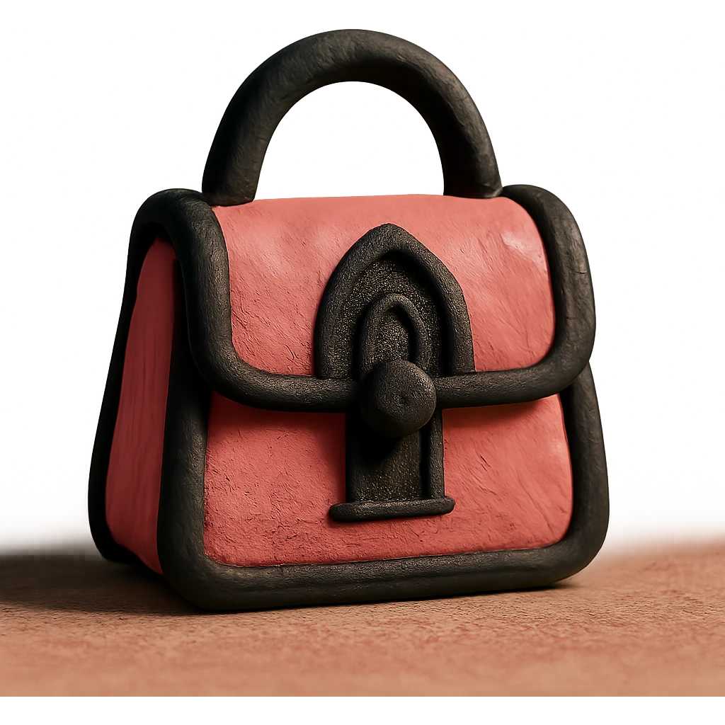 pink and black gothic purse emoji