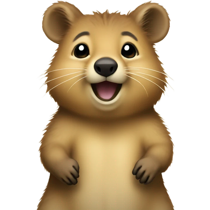 Smiling quokka full body emoji