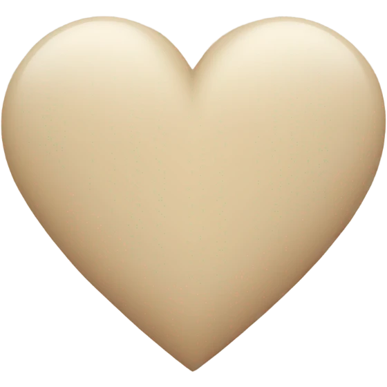 Beige heart  emoji
