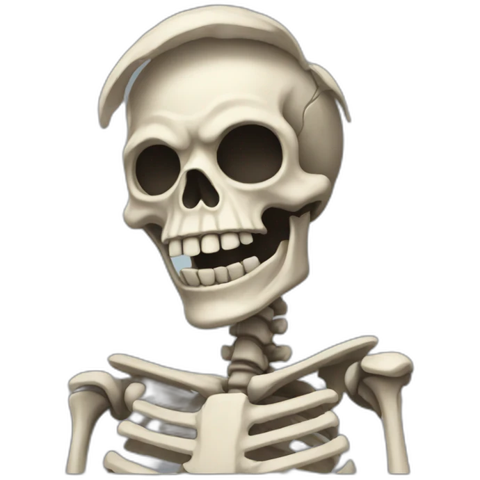 Skeleton goofy aah emoji