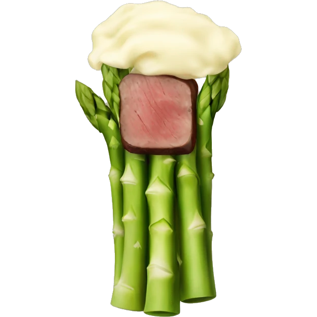 asparagus with steak and mashed potatoes  emoji