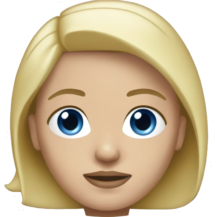 Woman Blonde short hair blue eyes chiefs fan  emoji
