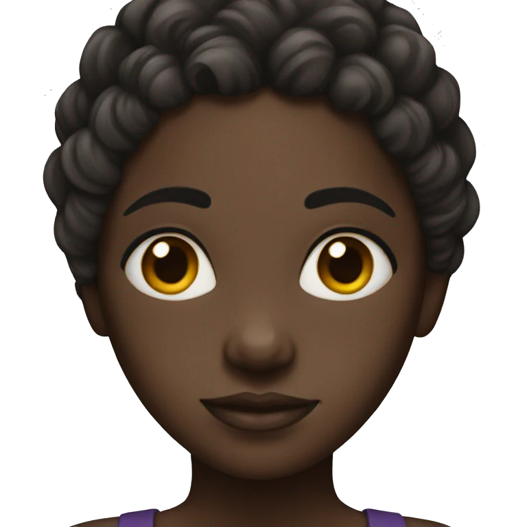 dark-skinned girl emoji