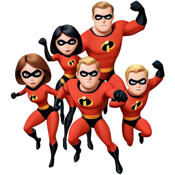 Incredibles superhero family emoji
