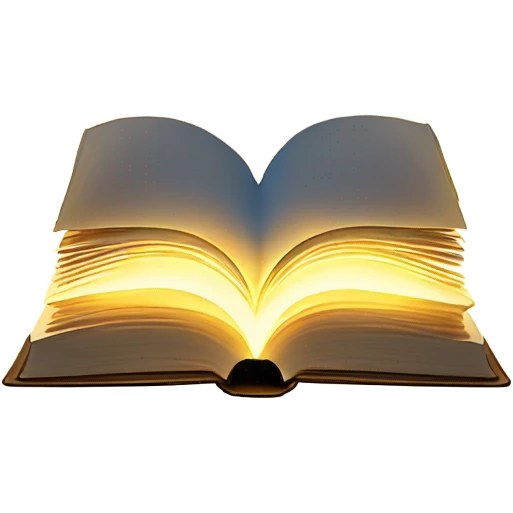 book with light rays emanating from inside the book emoji
