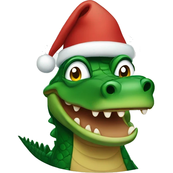 Christmas alligator  emoji