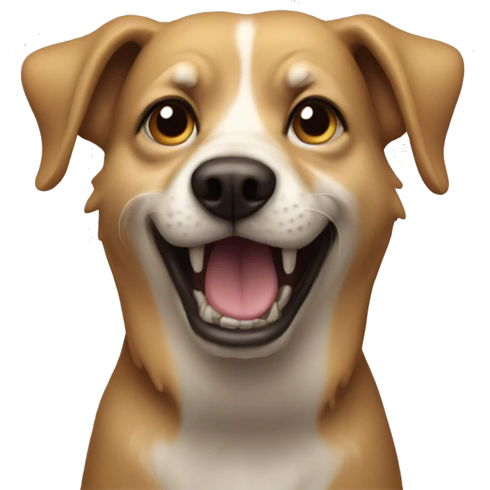 Freaky dog emoji