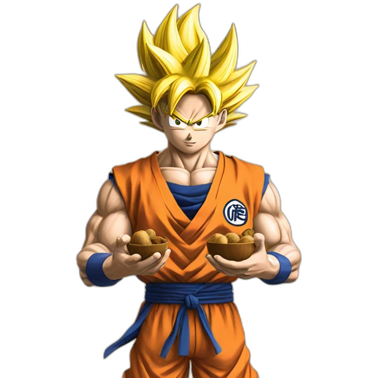 goku holding nuts emoji