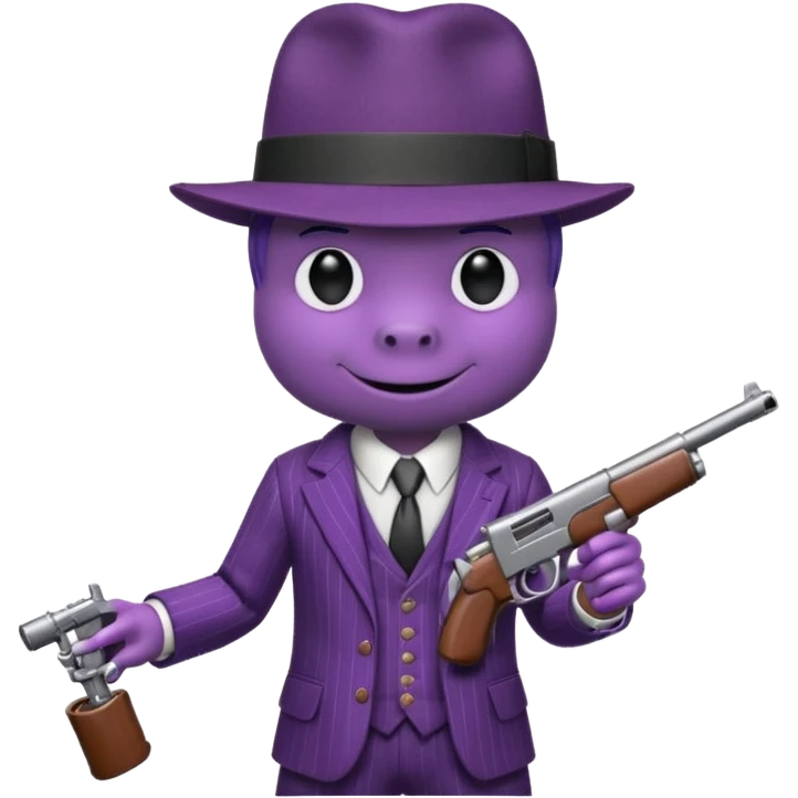 Barney as a gangster  emoji