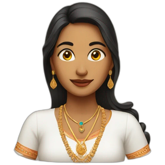 Beautiful Indian woman in front of laptop emoji