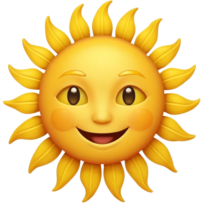 smiling sun emoji, simple and cheerful emoji