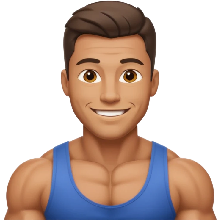 A handsome man with muscles emoji