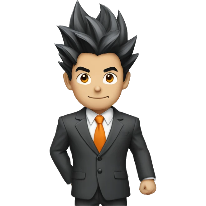 Goku in a suit emoji