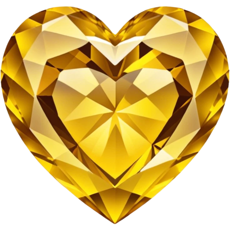 yellow heart with a crystal effect emoji
