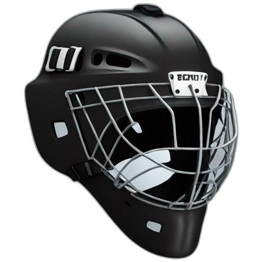 Black hockey mask not black emoji