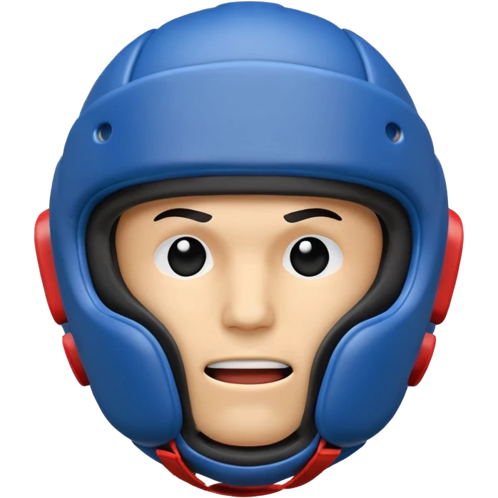 MMA headgear object icon, protective sparring helmet, padded texture, 3D cartoon, mobile game icon style, centered, clean background, no text, no watermark emoji
