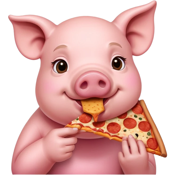 porco a comer pizza  emoji