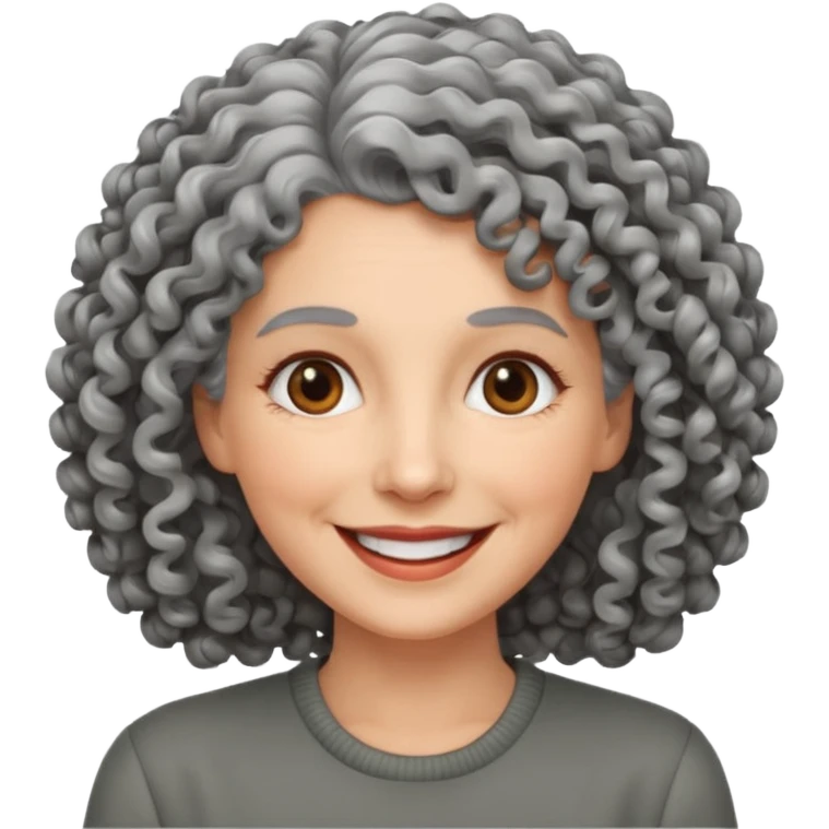 curly grey haired woman emoji