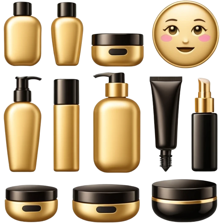 emoji of luxury brand labeled beauty products emoji